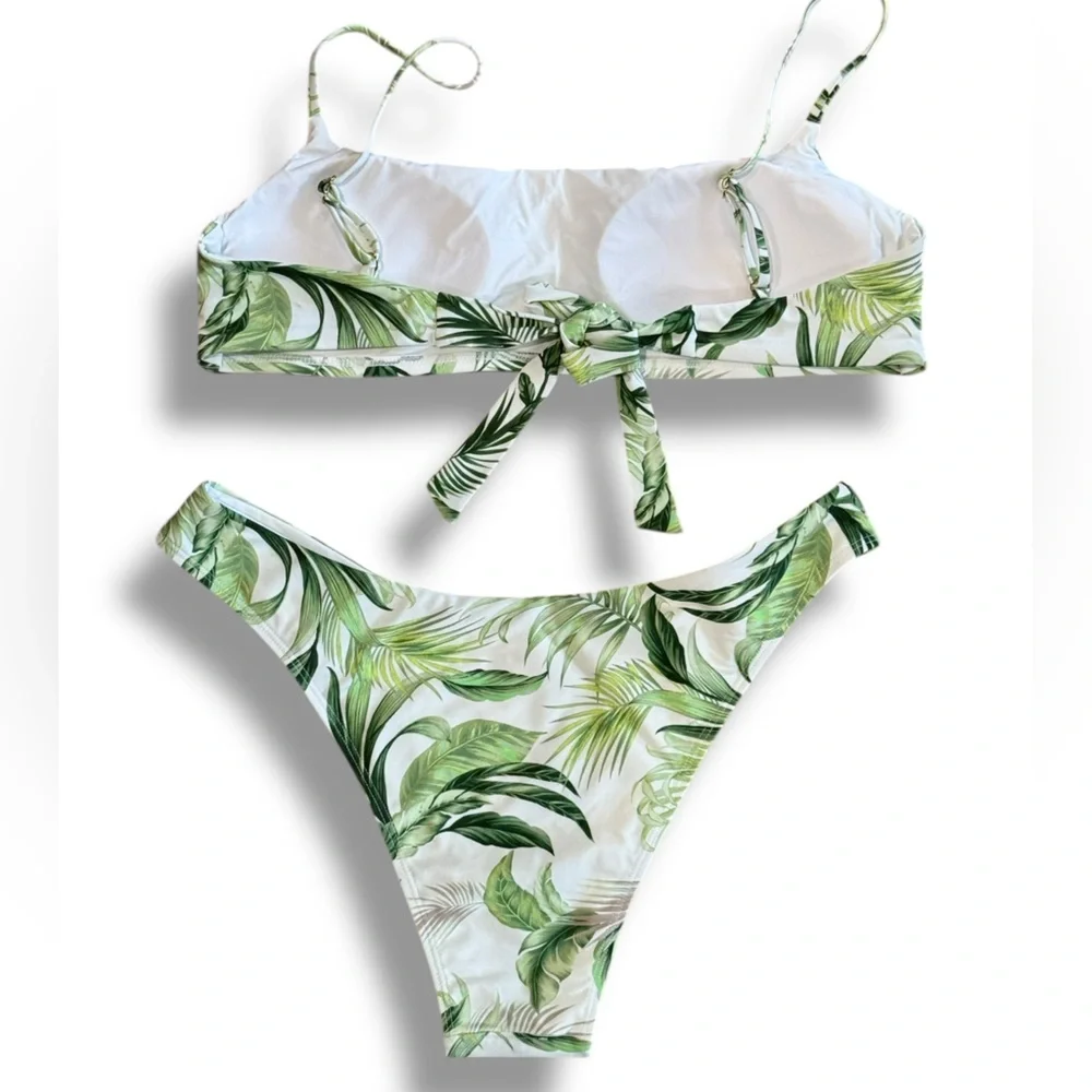 Monday Swimwear Tropical Leaf Bikini Top (L)‎ and Bottom (V)